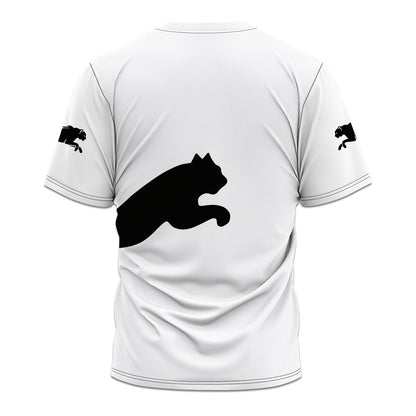 Men's 3D Print Cat Graphic T-Shirt - Casual Short Sleeve Summer Tee with Black  White Contrast Design, Breathable Round Neck Top for Outdoor Activities, Machine Washable, Relaxed Fit Shirt, Durable Fabric, Detailed Print Qua