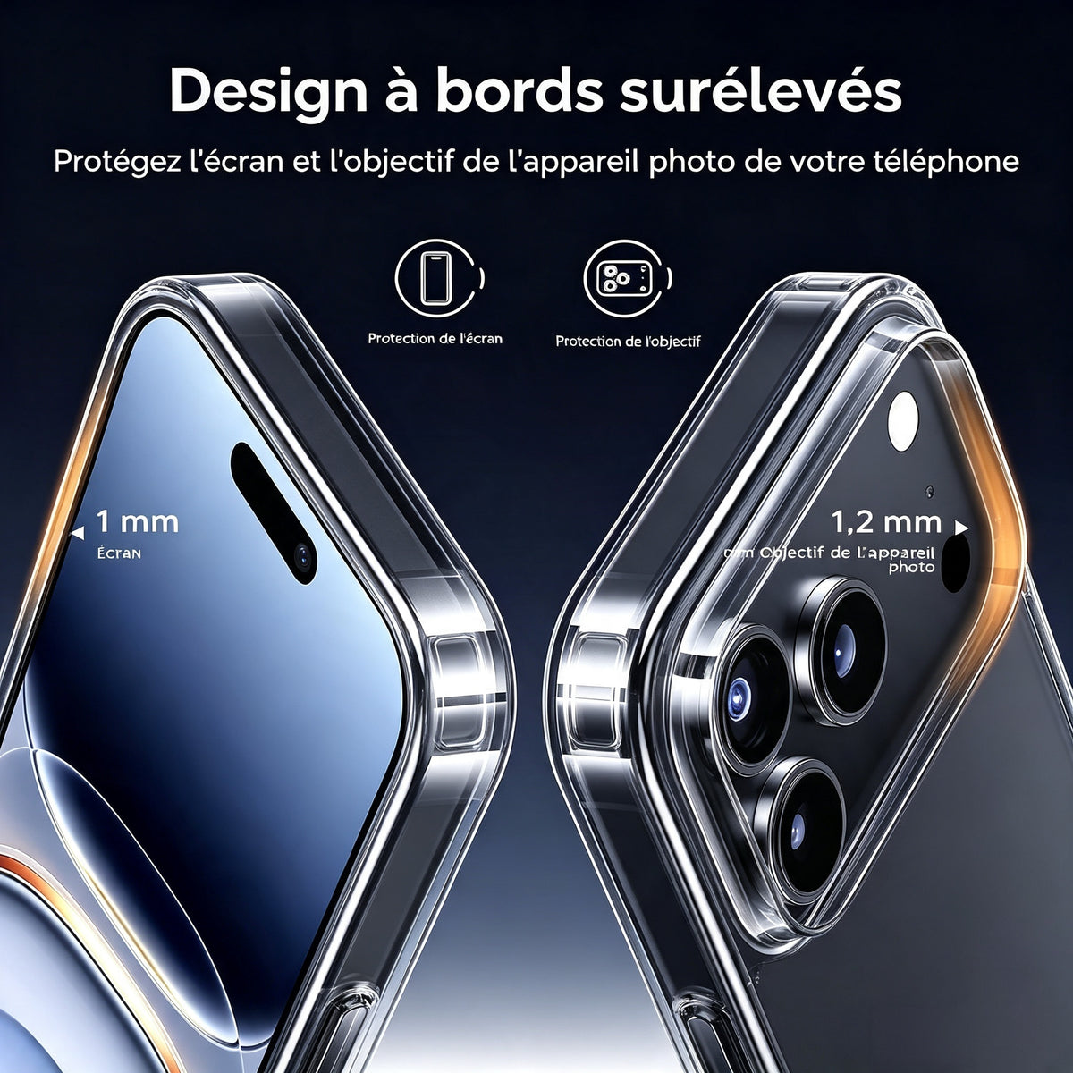 Clear Flexible TPE Phone Case for iPhone 17 Pro & 18 Pro Series