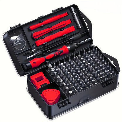 115-In-1 Upgraded Screwdriver Set with Strong Magnet, High Hardness, And Multifunctional Disassembly Tools Including Special-Shaped Drill Bits.