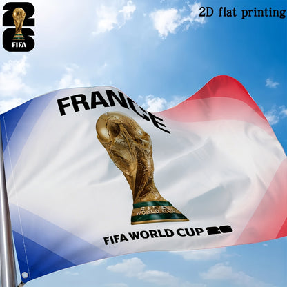 2026 FIFA World Cup Mascot Square Flag for Fans & Events