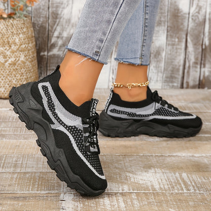 Women's Low-Top Breathable Tennis Sneakers with Cushioned Sole