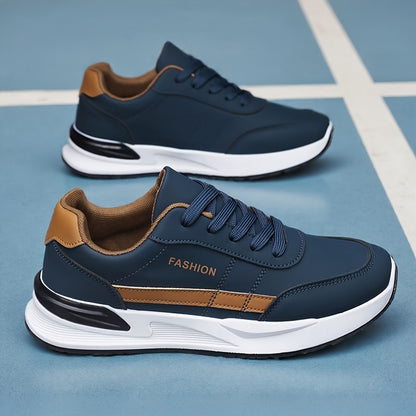 Men's Road Running Shoes, Large Size Men's Outdoor Hiking Shoes, Lace-up Walking Shoes, Training Shoes, Low-top Running Shoes, Trendy Skate Shoes, Student Casual Sneakers for Spring, Summer, Autumn, and All Seasons