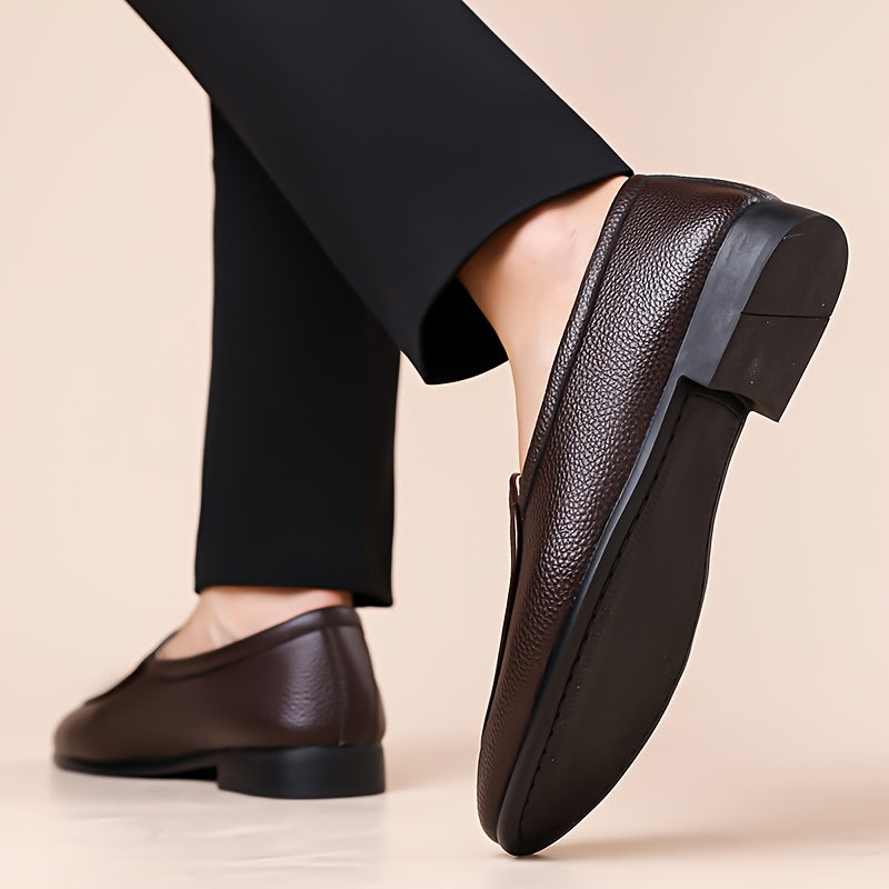 Men's Wide Fit Casual Slip-On Shoes with Microfiber Upper