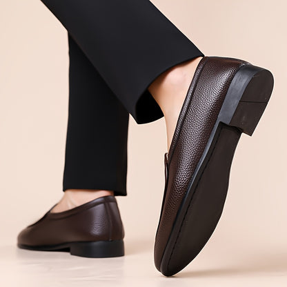 Men's Wide Fit Casual Slip-On Shoes with Microfiber Upper