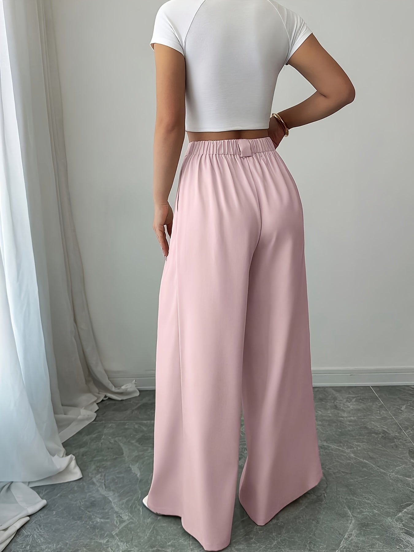 High-Waisted Wide Leg Culotte Pants for Elegant Daily Wear
