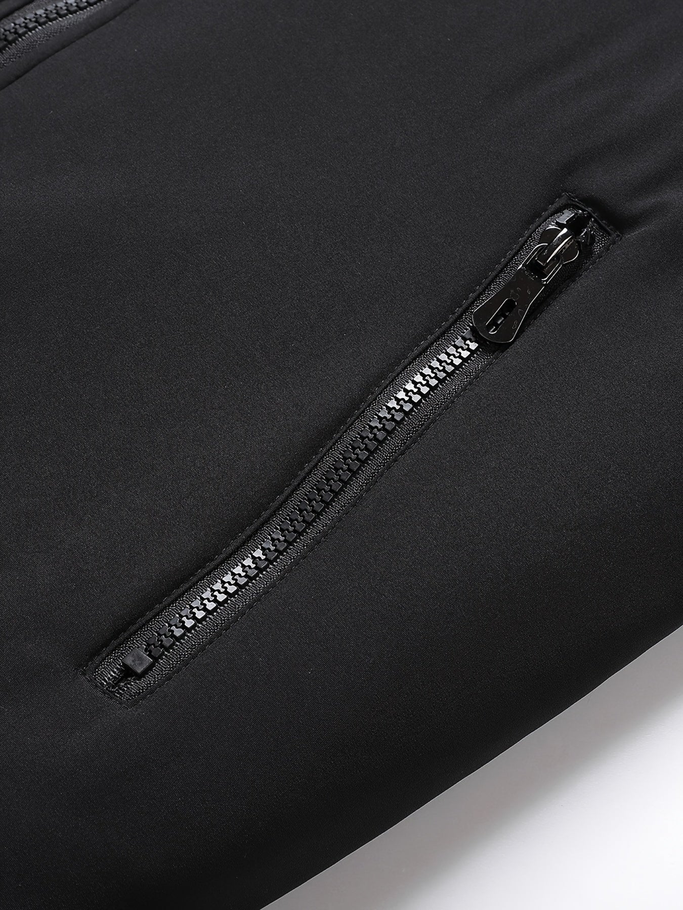 Men's Polyester Fleece Jacket - Basic 100% Polyester Stand Collar Zippered Sweatshirt - Non-Stretch, Solid Color Golf & Casual Outdoor Jacket - Spring/Fall All-Purpose Regular Fit Hiking, Camping, Streetwear & Indoor Use