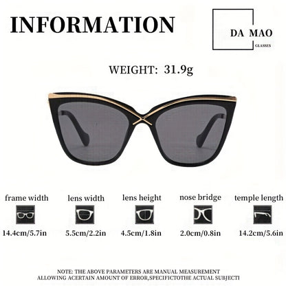 Retro Cat-Eye Decorative Glasses for Stylish Looks