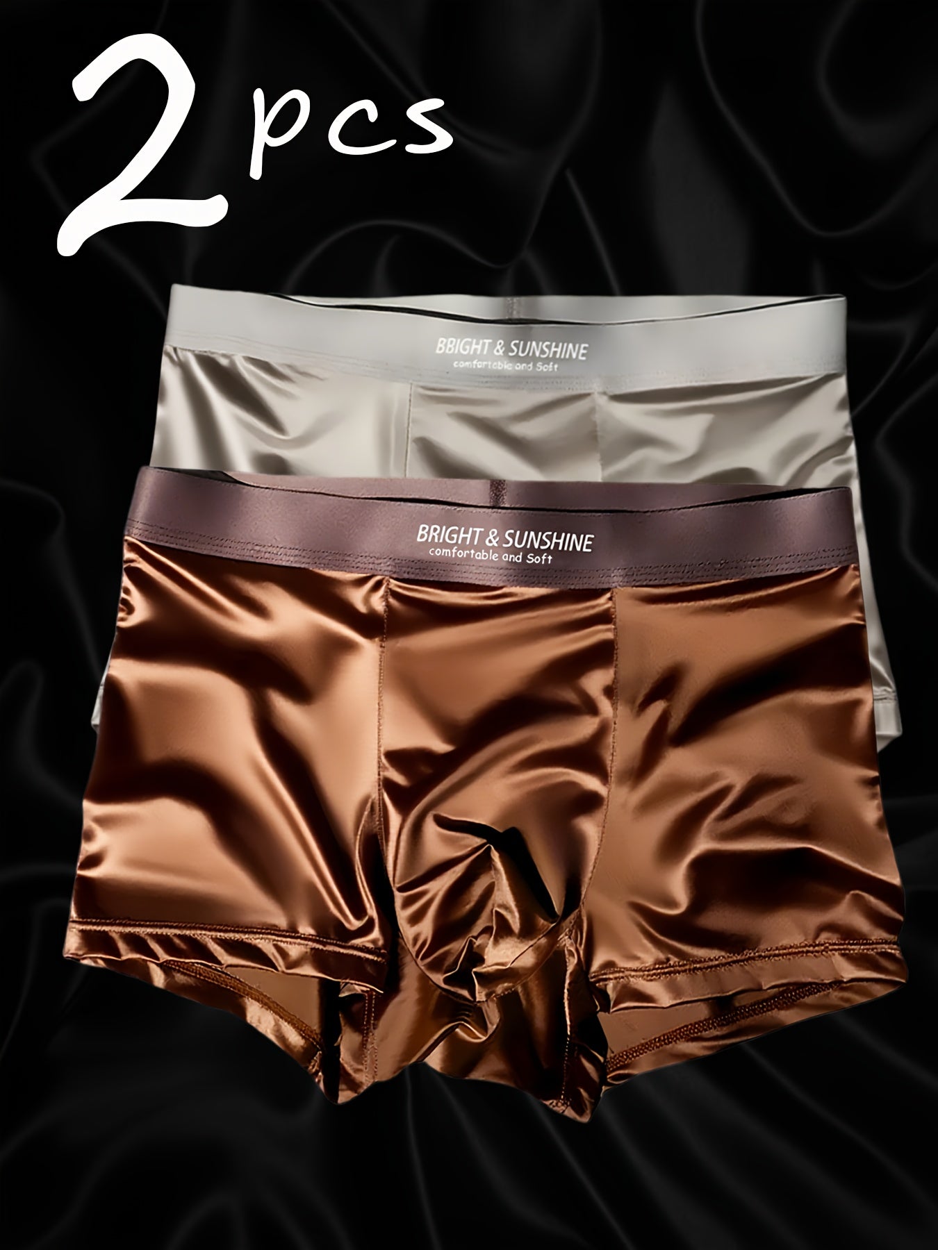 Men's Breathable Seamless Briefs 2-Pack, Summer Comfort