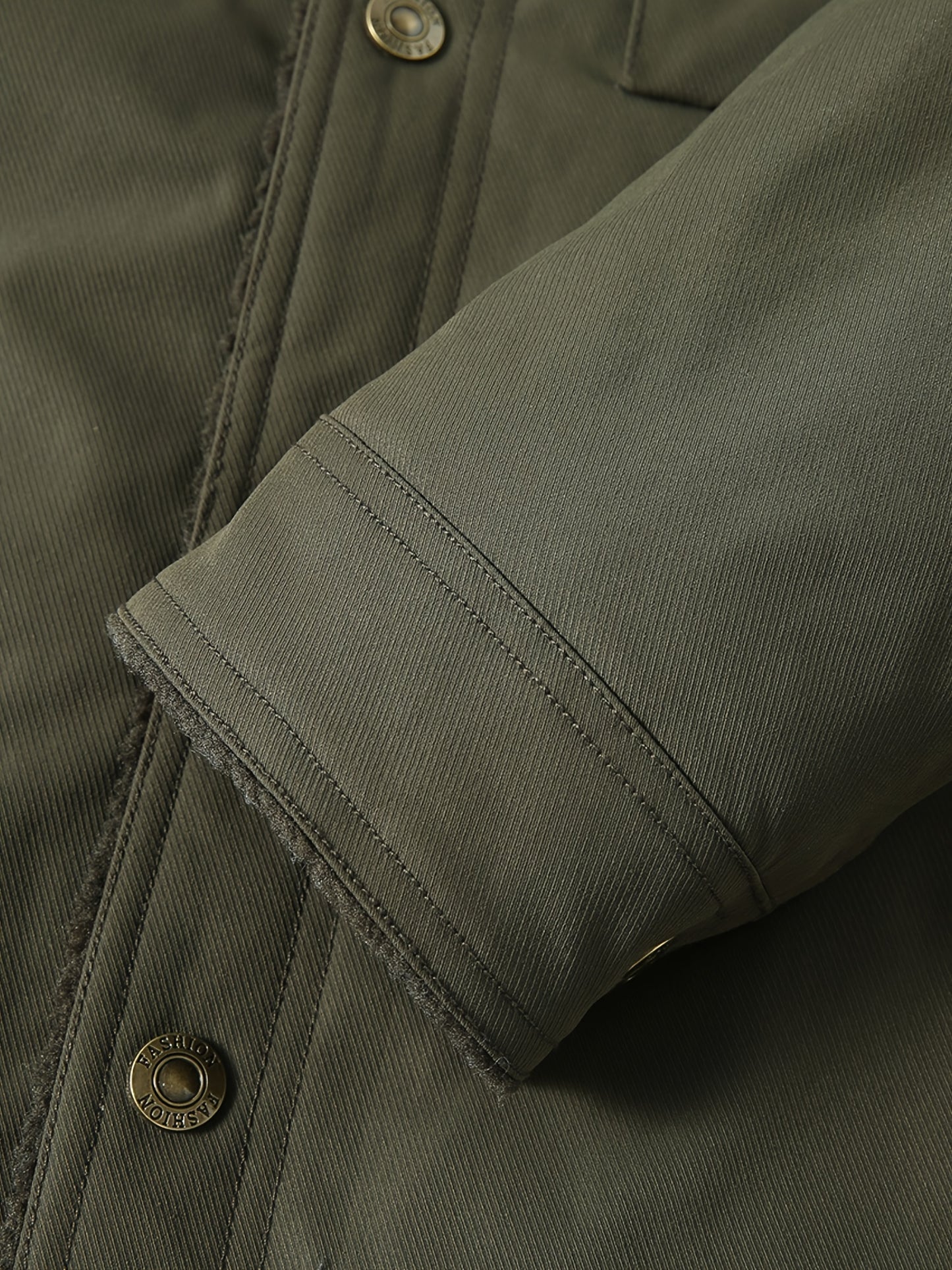 Men's High-End Fashion Casual Versatile Fleece-Lined Thickened Windproof Warm Hooded Winter Jacket