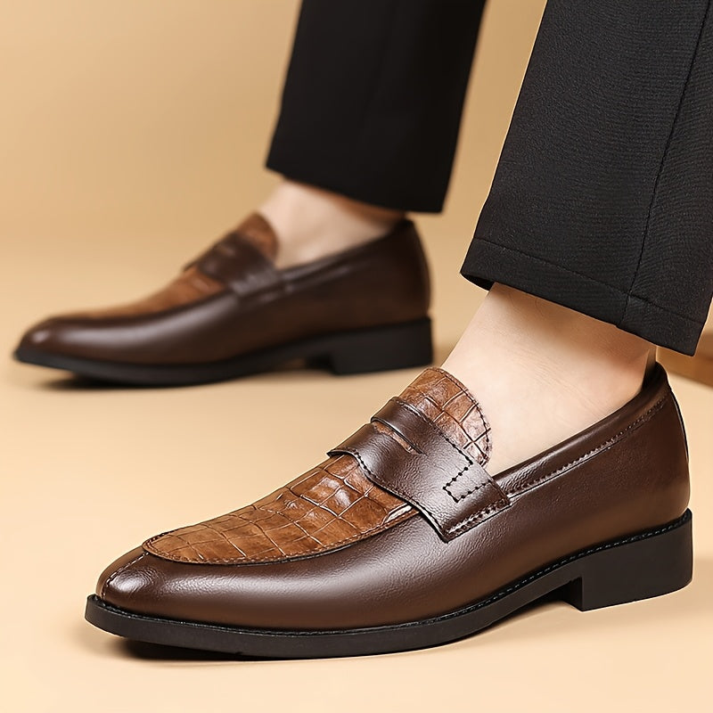 Men's Business & Casual Oxford & Derby Shoes, Slip-On PU, All-Season