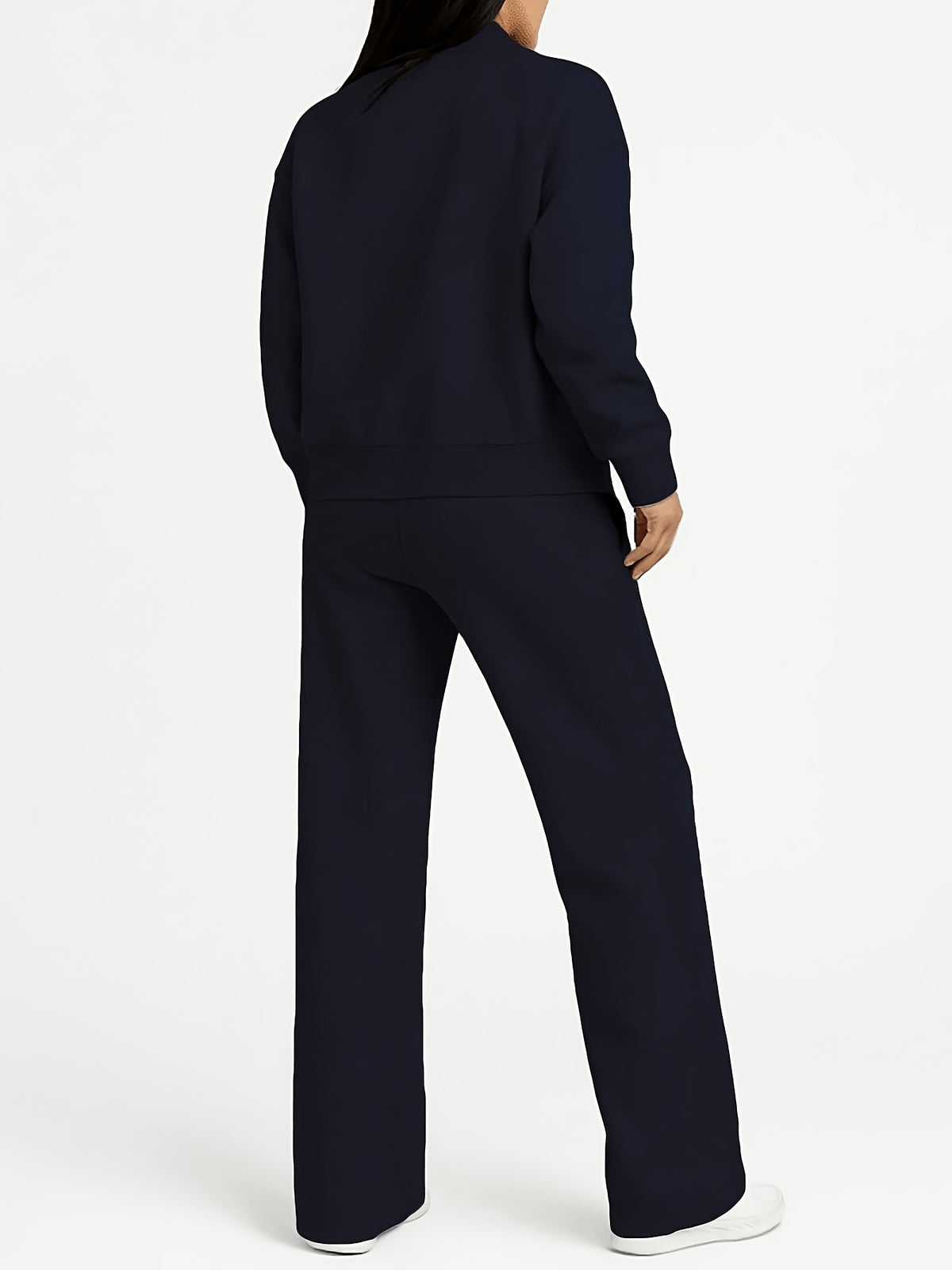 Women's Casual Autumn Winter Zipper Sweatshirt and Pants Set