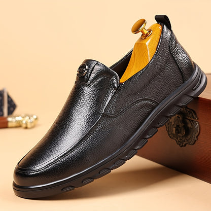 Men's Casual Cow Leather Slip-On Driving Shoes All-Season