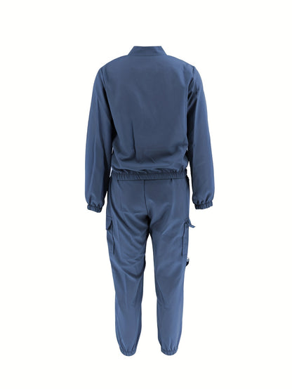 Directional HZ2386 Women's Fashion Casual Cargo Zip-Up Two-Piece Set