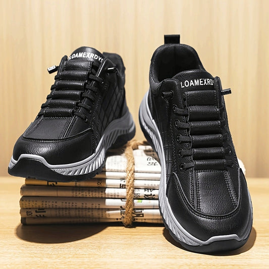 Men's Casual Business Shoes - Low-Top Round Toe, PU Upper, PVC Sole, EVA Insole, Slip-On Design for All Seasons, Solid Color, Comfortable  Stylish for Casual Attire