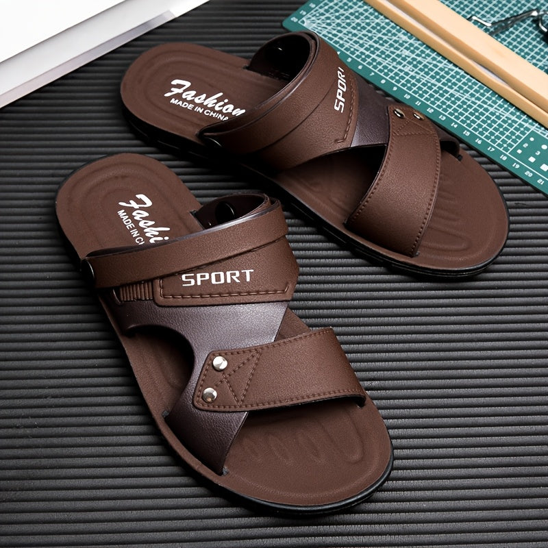 Men's Large Slip-On Outdoor Sandals with Non-Slip Soft EVA Sole