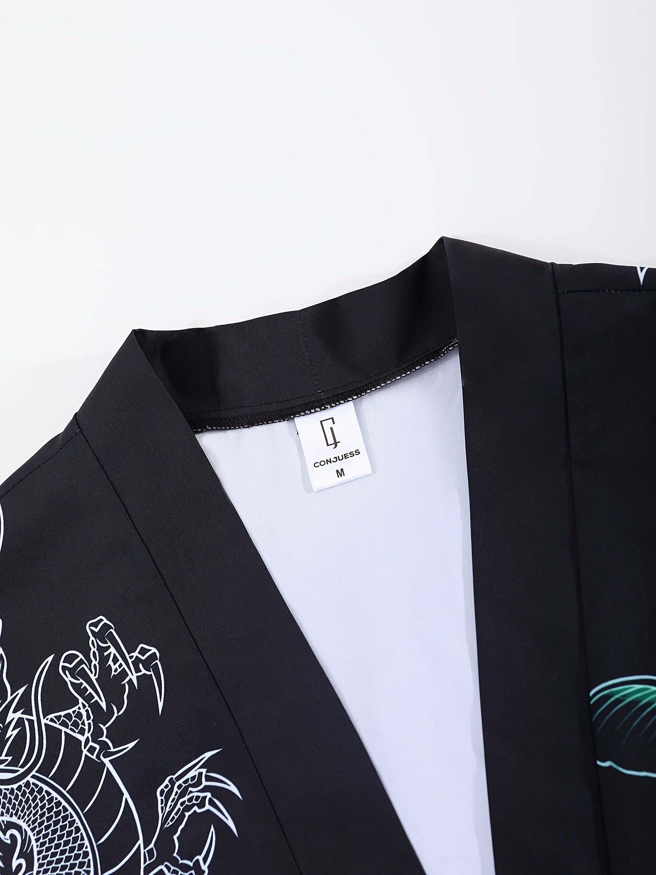 Men's Kimono Set with Carp Leaping Over the Dragon Gate Pattern