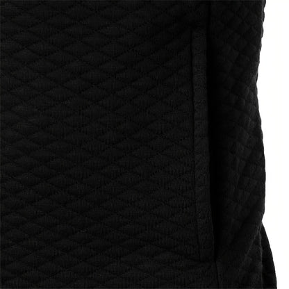 Men's Casual Full Zip Bomber Jacket, Warm Comfy Blouson Jacket For Autumn And Winter Outdoor Activity