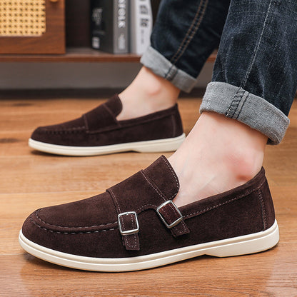 Men's Casual Slip-On Loafers with Microfiber Upper