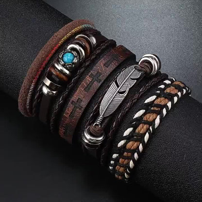 6pcs Men's Bracelet Set - Perfect Gift for Parties and Casual Attire
