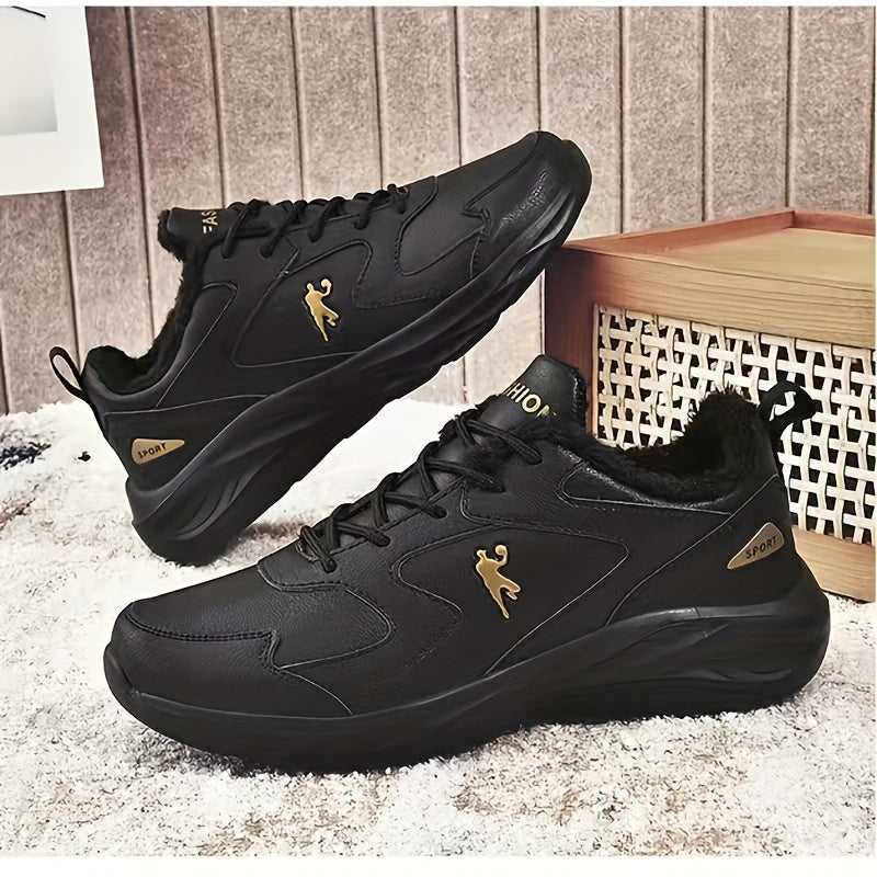 New Winter Sports Casual Men's Shoes with Fluffy Insulation for Snowy Fields