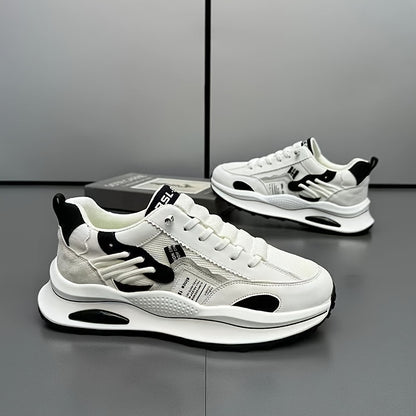 Popular New Fashionable Thick-Soled Sports Shoes for Men, Breathable, Wear-Resistant, Non-Slip, Lightweight Running Shoes, Casual Versatile