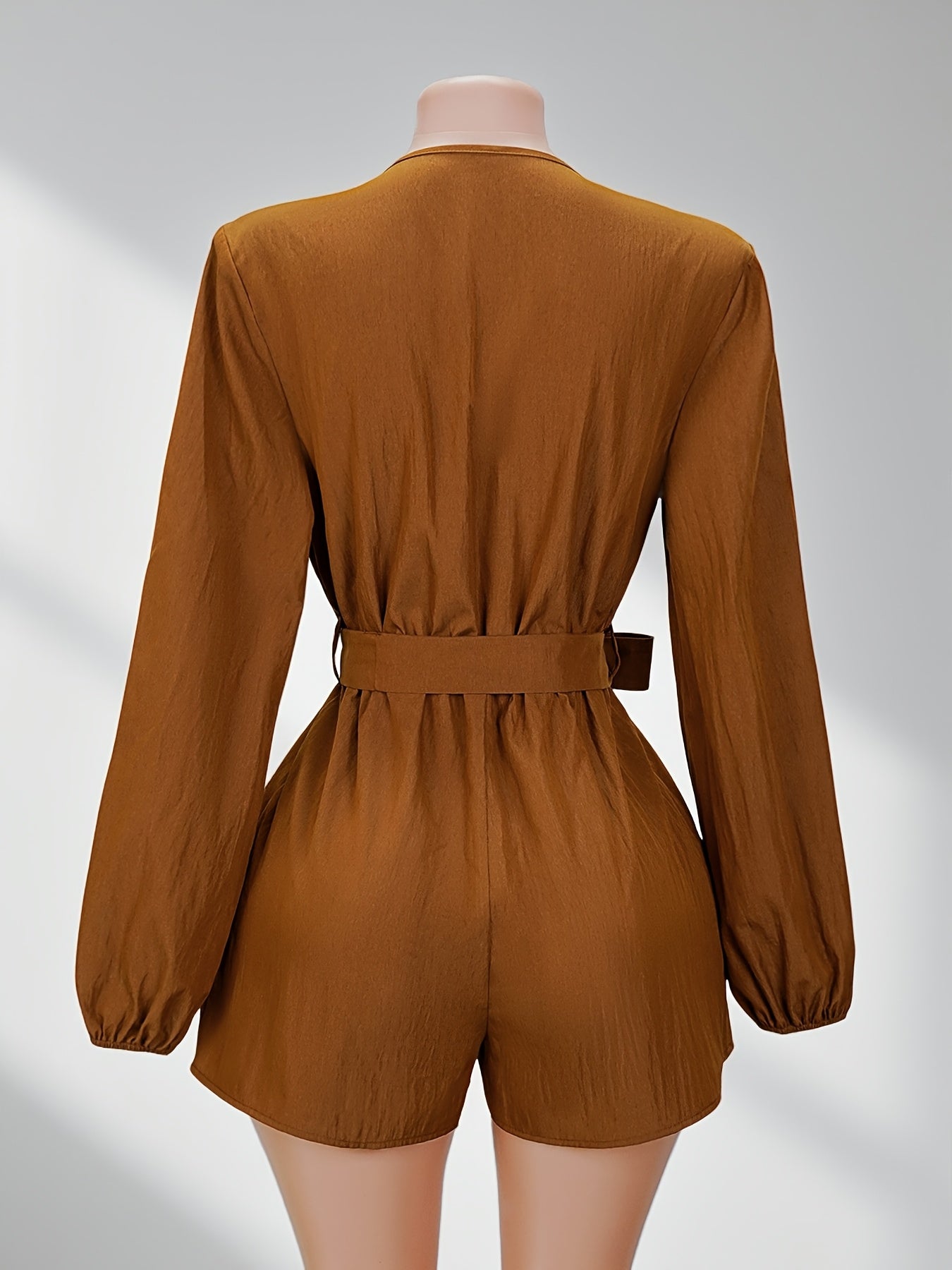 Women's Sexy V-Neck Solid Color Sleeveless Jumpsuit