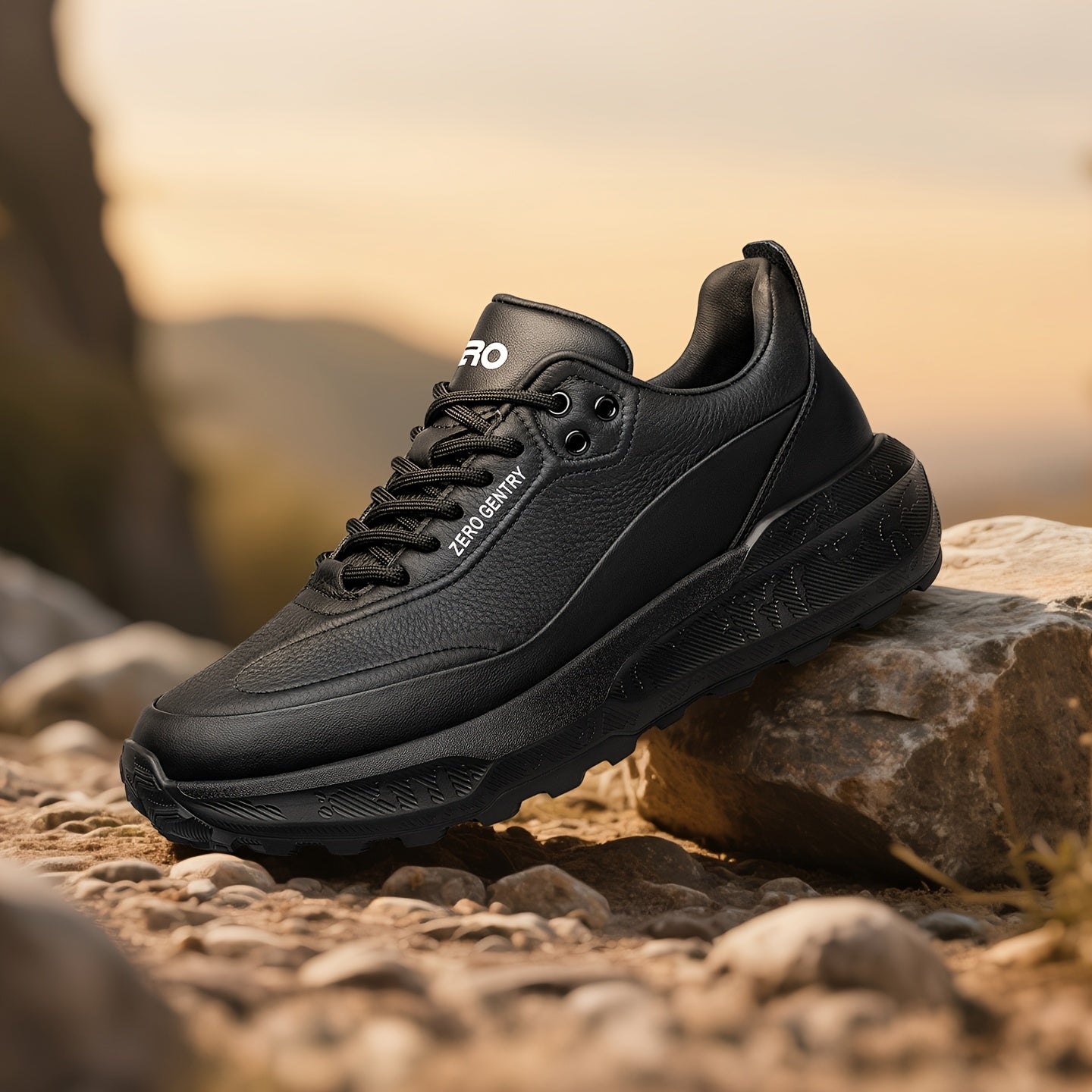 ZRO Men's Lightweight Cushioning Leather Casual Sneakers