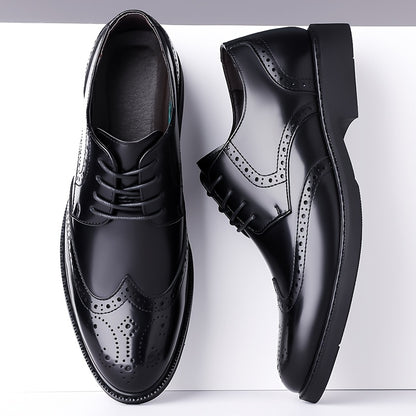 Men's Business Casual Oxford Shoes with Breathable PU Upper