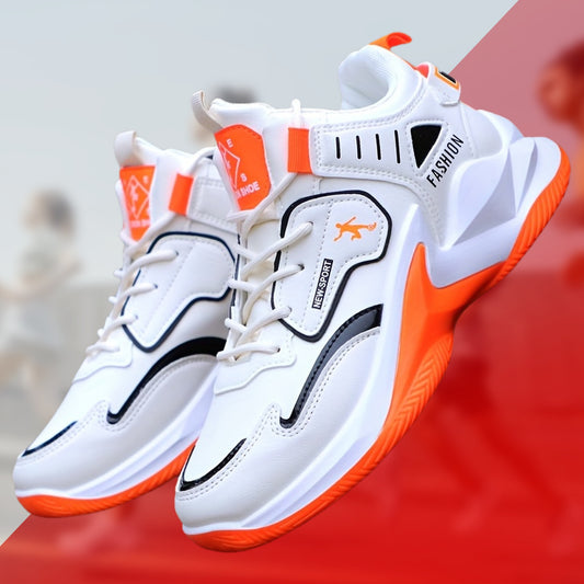 Men'S Basketball Shoes, Athletic Sneakers for Students, High-Top, Shock-Absorbing, Durable, Breathable Footwear Suitable for Concrete Surfaces.