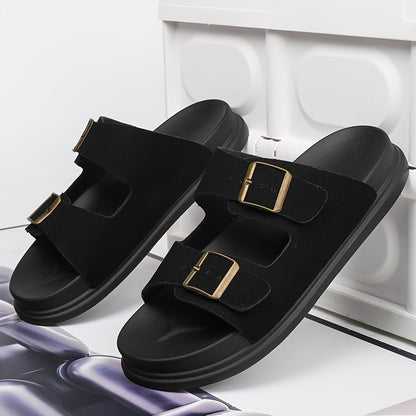 Unisex Casual Slip-On Soft PU Sole Open-Toe Slippers