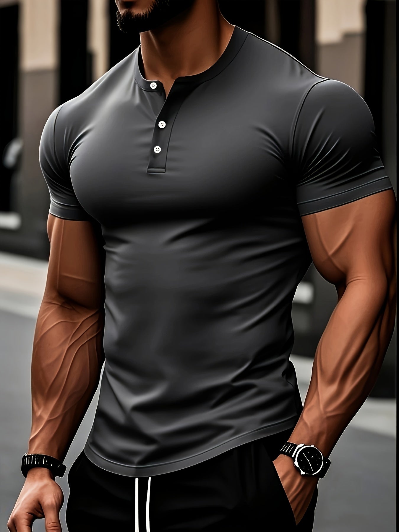 Men'S Casual Crew Neck Short Sleeve T-Shirt - Solid Color, Regular Fit, Lightweight  Breathable for Summer, Casual Attire, Casual Summer Wear   Crew Neck Shirt   Comfortable Fit