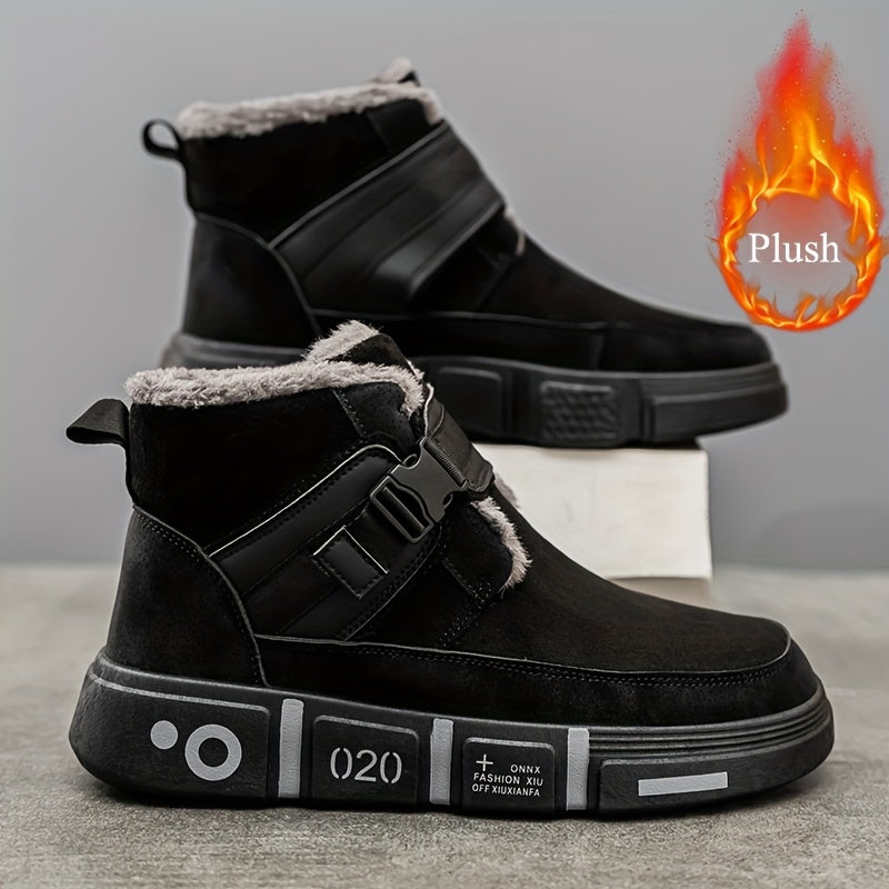 Men'S Winter Snow Boots - Slip-On Closure, Non-Slip EVA Sole, Cushioned Insole - / - Cold Weather Boots for Men - Easy-Clean Synthetic Upper - All-Season Casual &