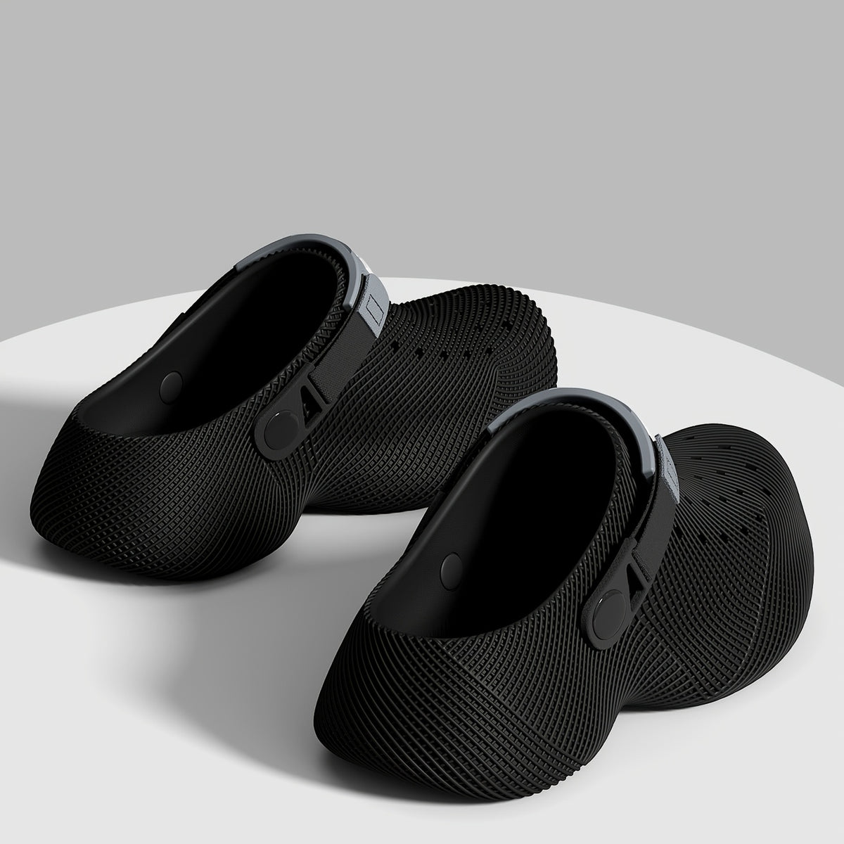Unisex EVA Summer Slides with Textured Hole Design, Thick Sole
