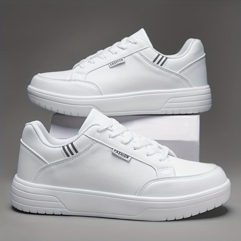 Men's Casual Sports Sneakers Low Top All-Season White Shoes