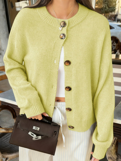 Women'S Vintage Sweater Coat - Soft Long Sleeve Cardigan with Button Front, Chic Office to Party Outerwear, Elegant Casual Outfits, Machine Washable Fall Winter Spring Jacket for Everyday &, Cute Sweaters