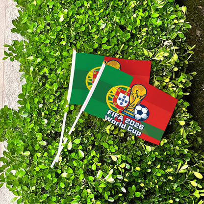 2026 World Cup Fan Cheer Handheld Banner with Portuguese Flag