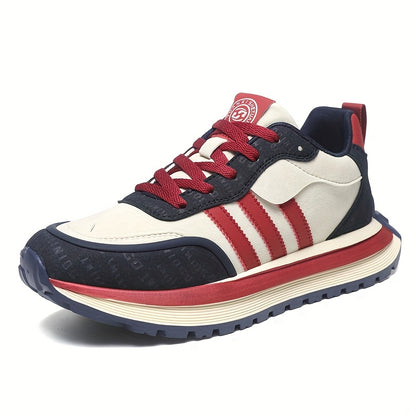 Men'S Casual Sneakers - Comfortable, Non-Slip, All-Season Footwear with Lace-Up Closure, Stylish Brown and Teal Design, Everyday Walking Shoes Stylish Casual Shoes Laceup Construction, Casual Shoes