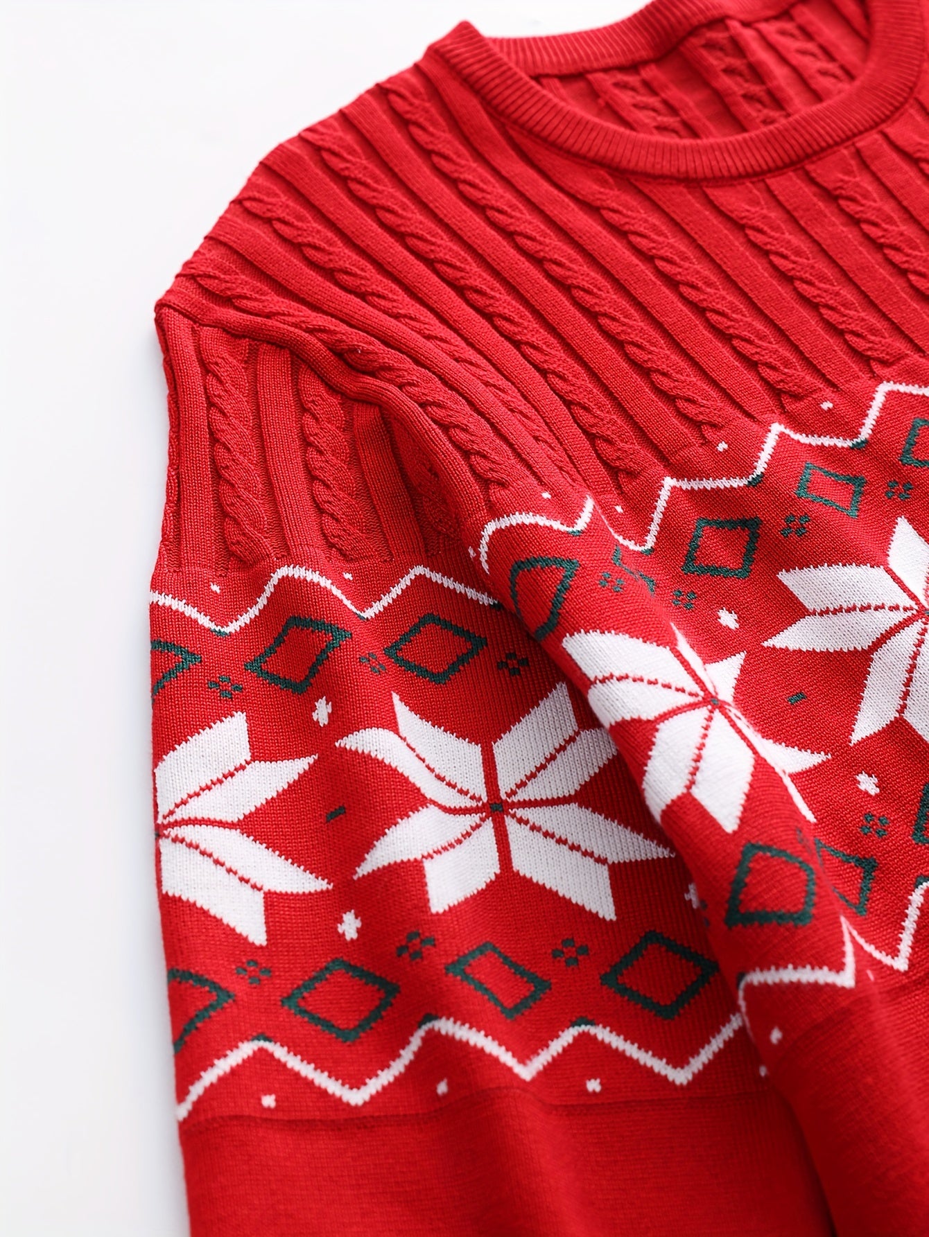 Men'S Jacquard Casual Knitted Warm Top