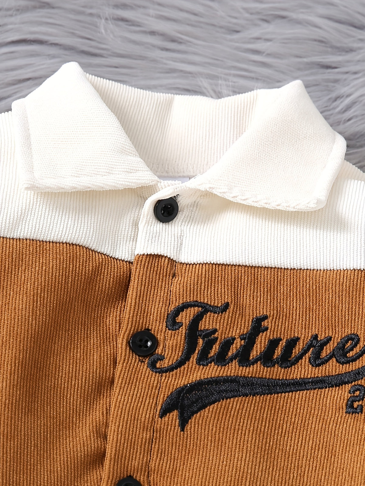 Boys' Fall-Winter Corduroy Bomber Jacket & Pants Set - ayq