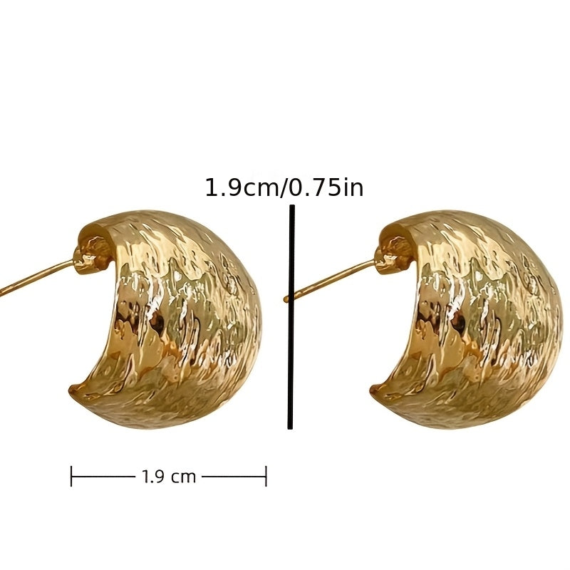 Women's Vintage Elegant Twisted Square C-Shaped Earrings Set