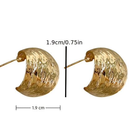 Women's Vintage Elegant Twisted Square C-Shaped Earrings Set