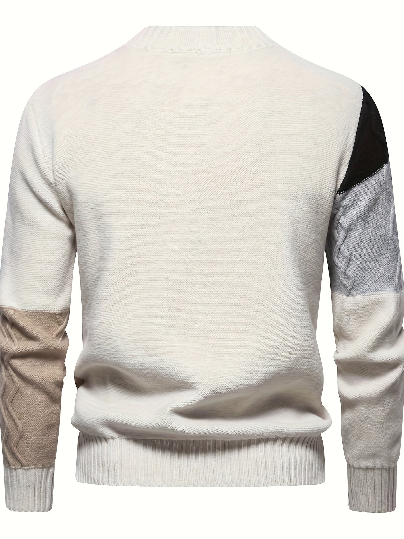 Men'S Colorful Jacquard Pullover Sweater with a Round Neck for Autumn And Winter