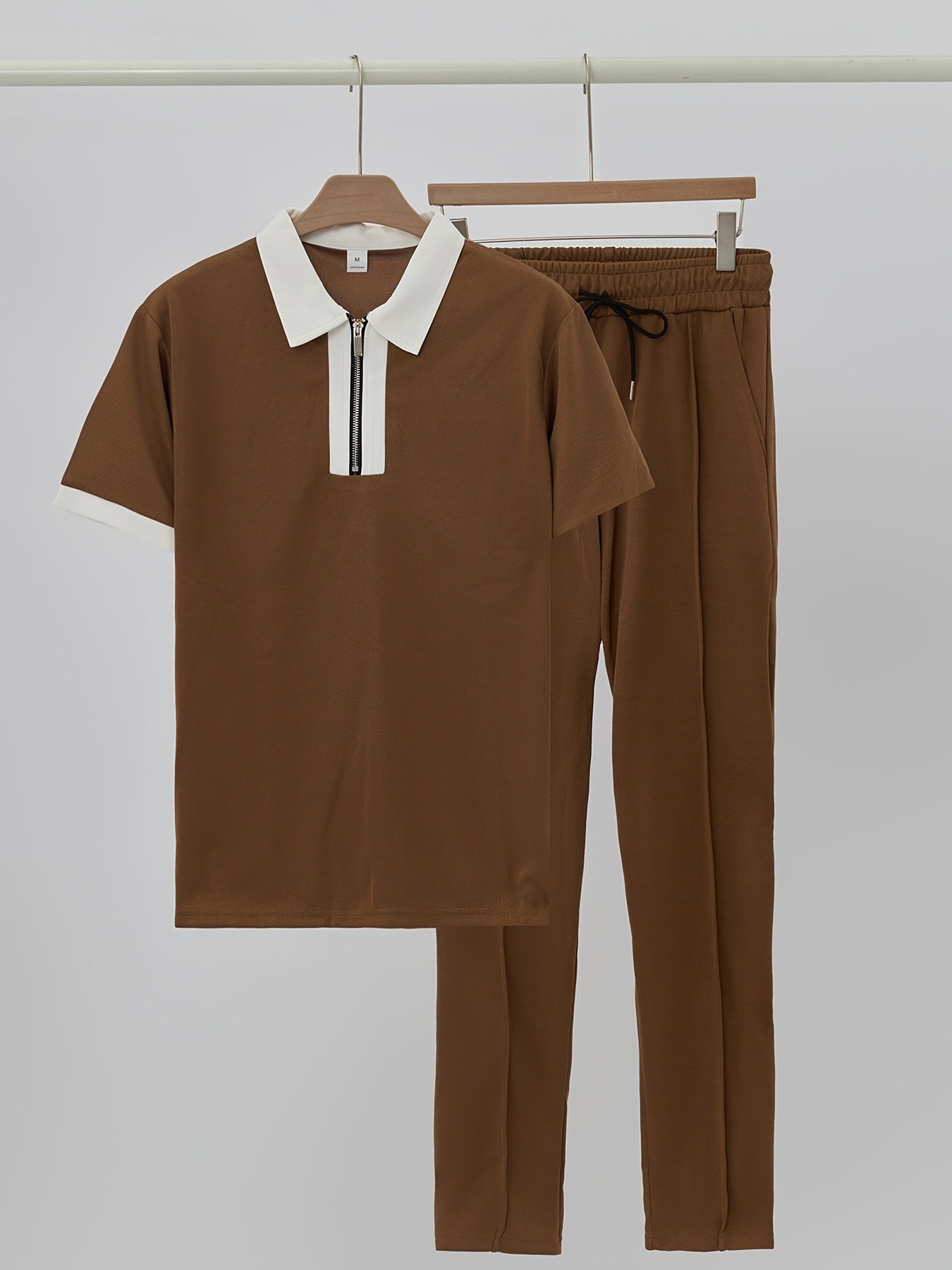 Men's Casual Two-Piece Set - Stretch Comfort Fabric - Suitable for Spring/Autumn Seasons - ayq