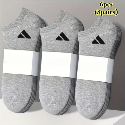 Unisex Invisible Sports Socks 3 or 6 Pairs Moisture-Wicking