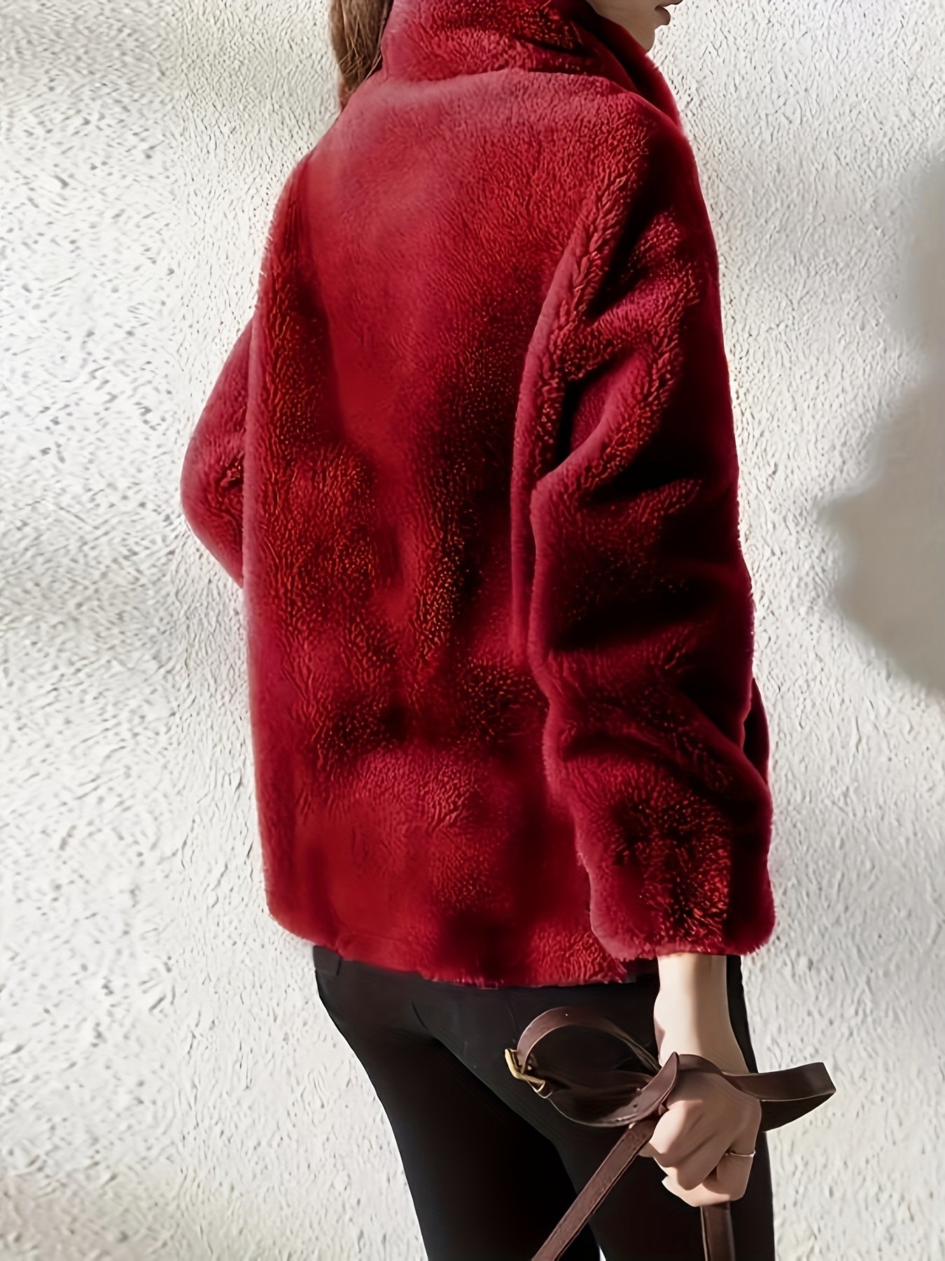 Plus Size - New Women'S Fleece Jacket, Winter Cardigan Sweatshirt, Thick And Warm Double-Sided Coral Fleece, Loose And Stylish Outerwear.