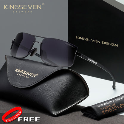 KINGSEVEN Unisex Polarized TAC Lens Rectangle Sunglasses