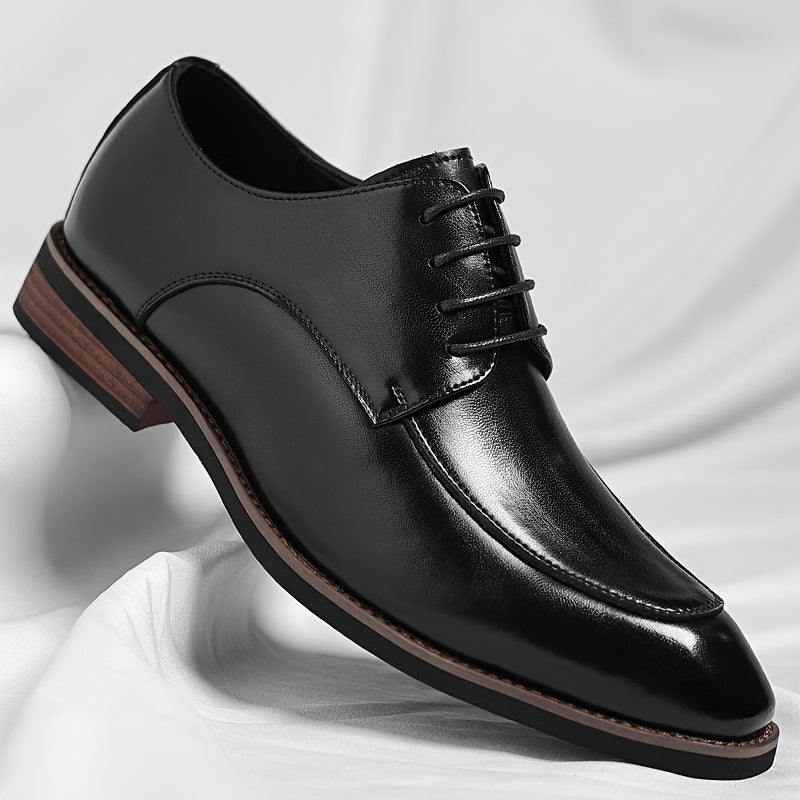 Men's Casual Derby Shoes with Breathable PU and Rubber Sole