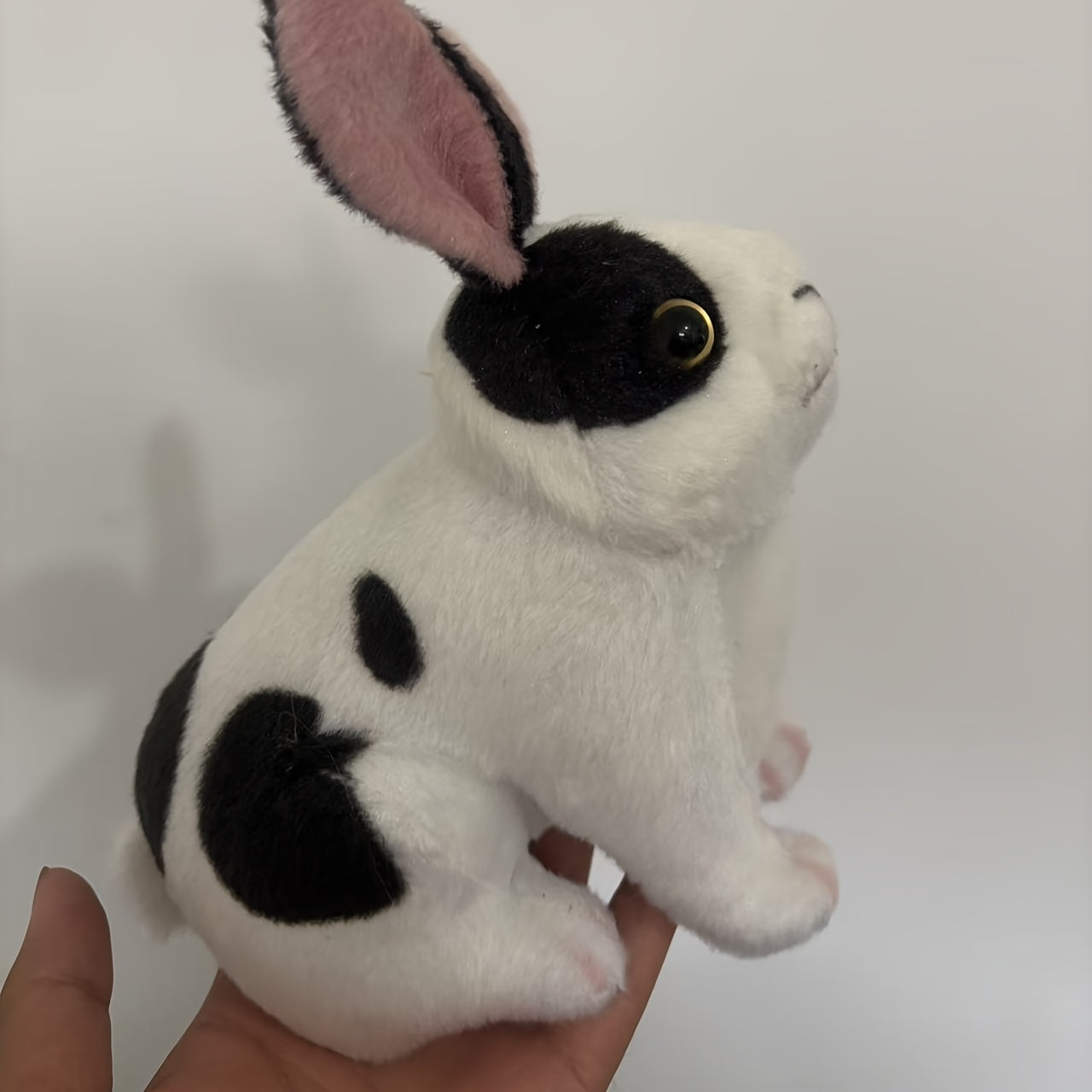6.2-Inch Plush Toy of a Colorful Rabbit And a White Rabbit, Stuffed Animal for Holiday Gifts.