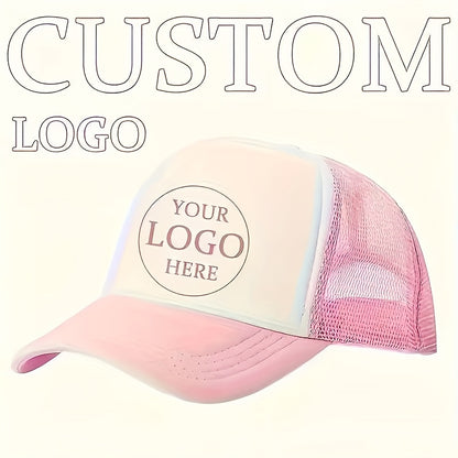 Custom Logo Breathable Mesh Trucker Hat – Adjustable Casual Cap