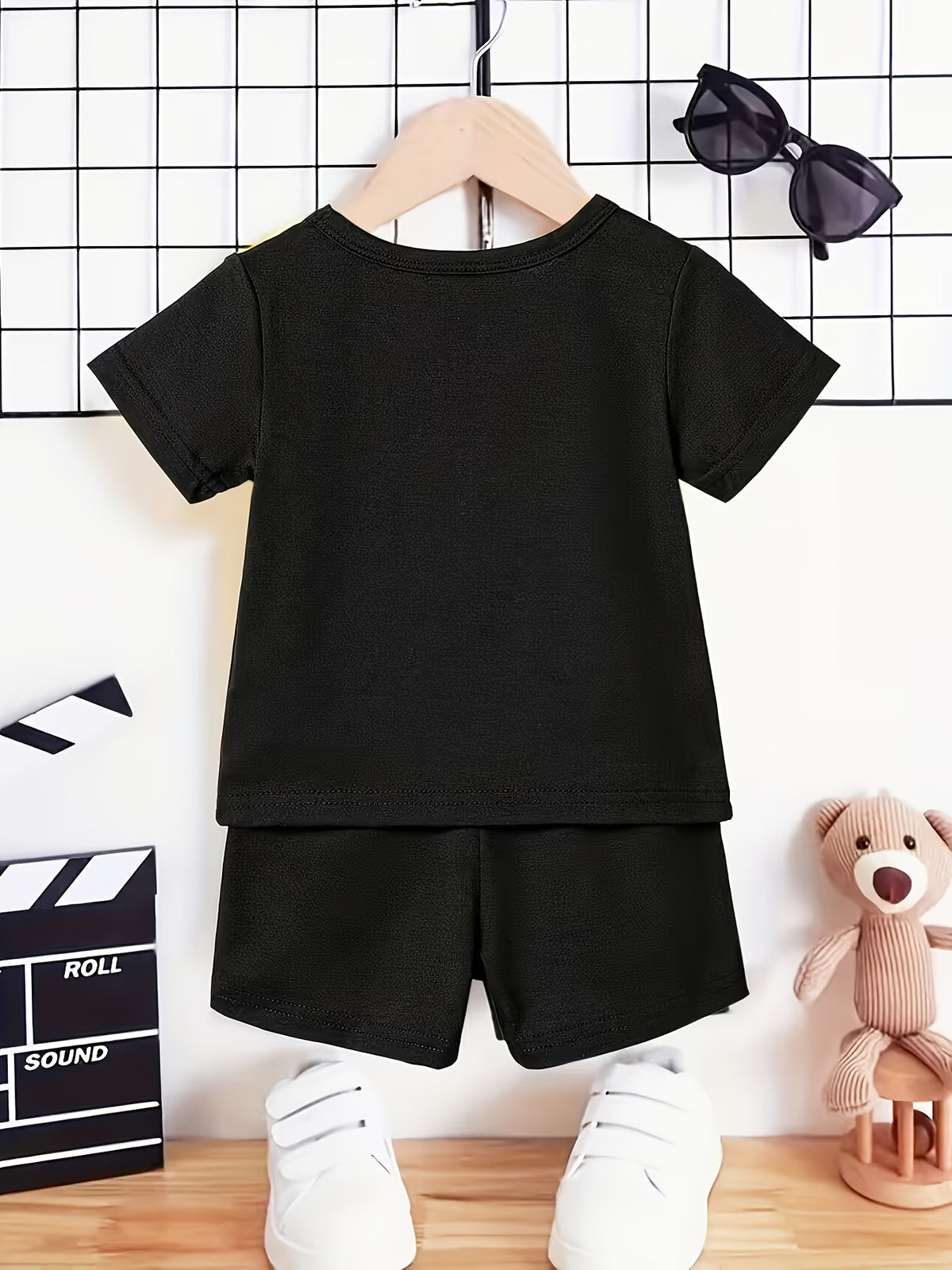 Newborn Baby Boy Cartoon Bear T-Shirt & Shorts Set